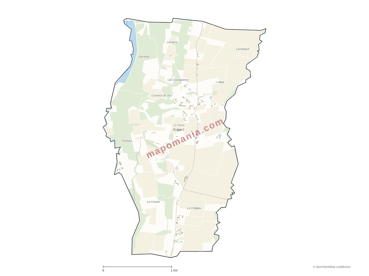 Carte de Bugard à personnaliser