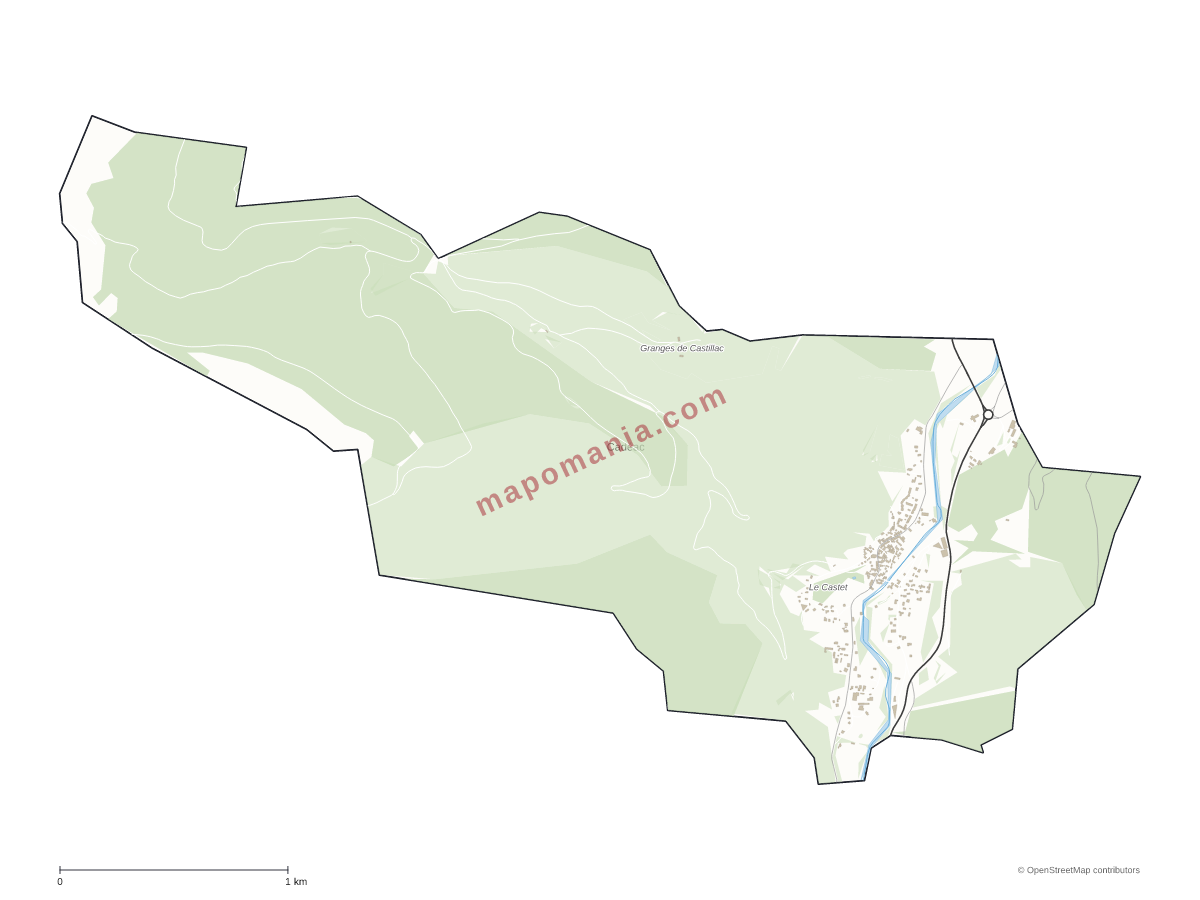 Carte de Cadéac à personnaliser