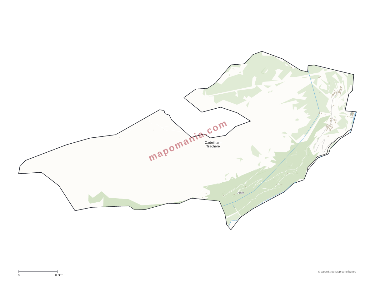 Carte de Cadeilhan-Trachère à personnaliser