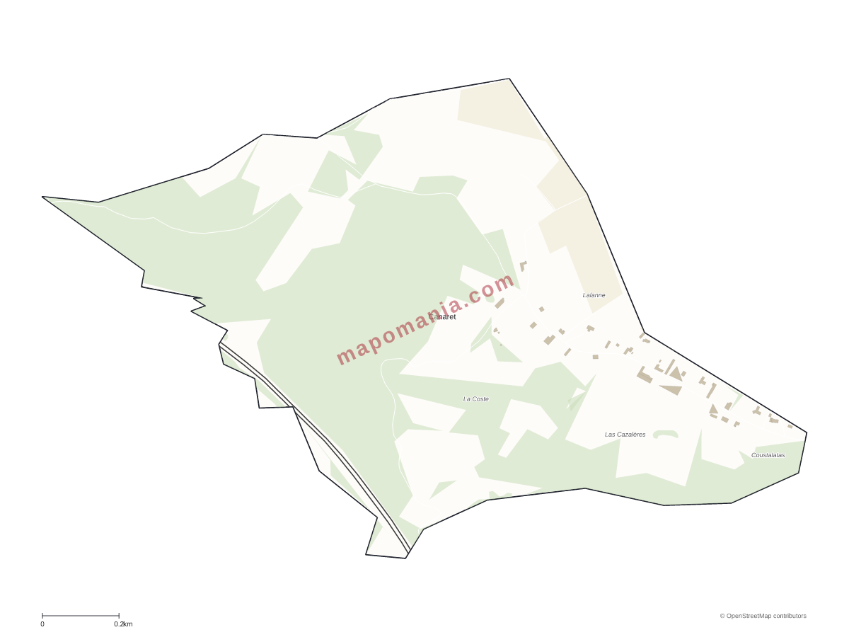 Carte de Caharet à personnaliser