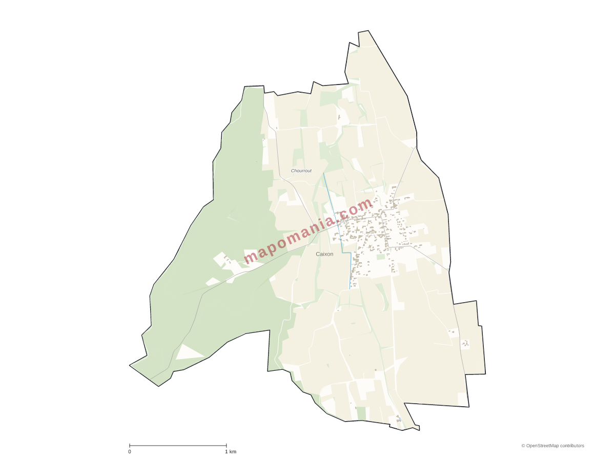 Carte de Caixon à personnaliser