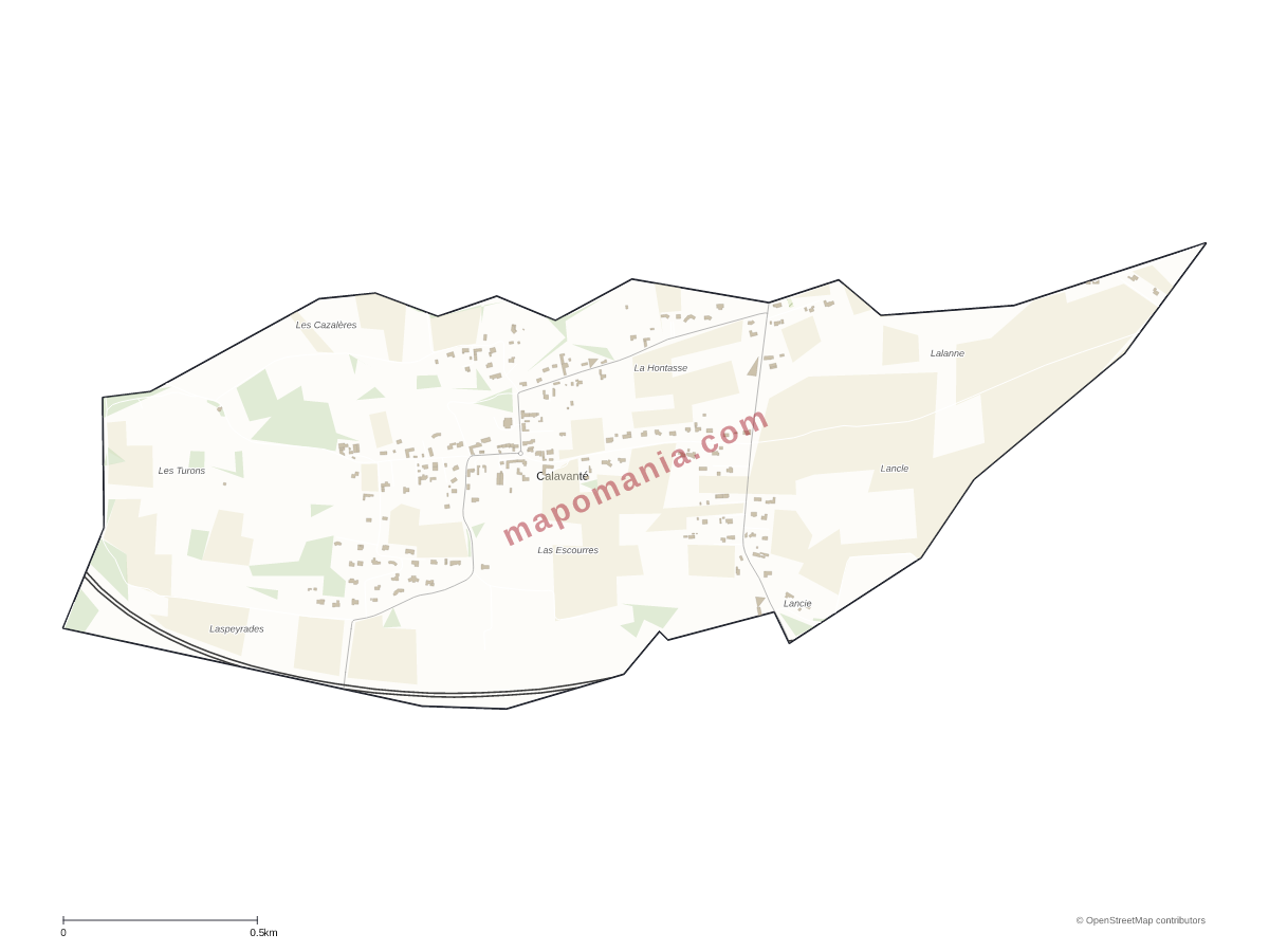 Carte de Calavanté à personnaliser