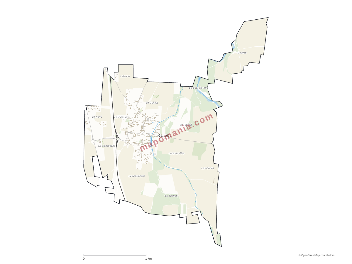 Carte de Camalès à personnaliser