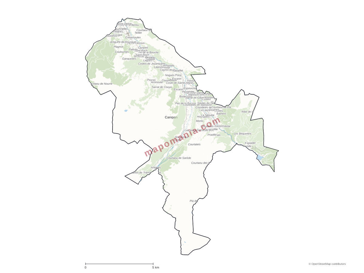 Carte de Campan à personnaliser