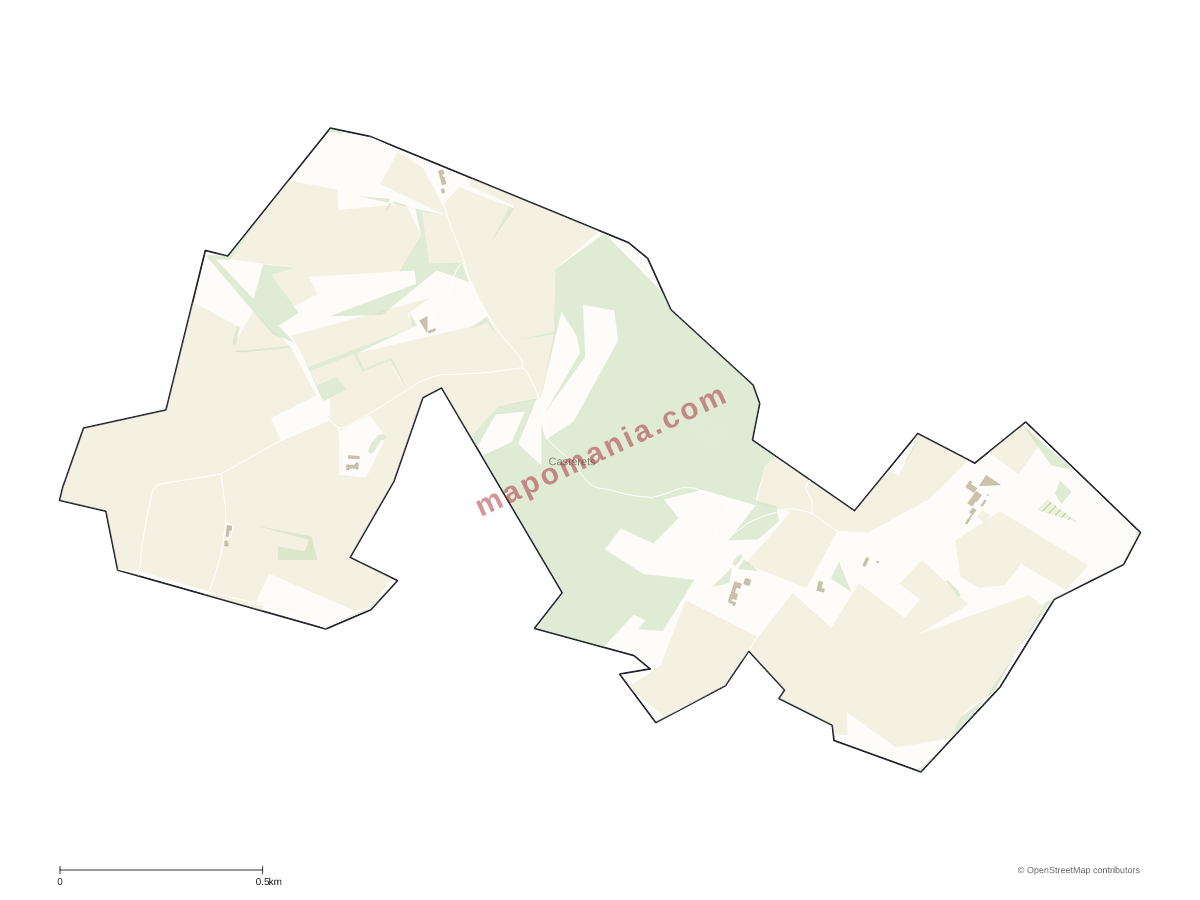 Carte de Casterets à personnaliser
