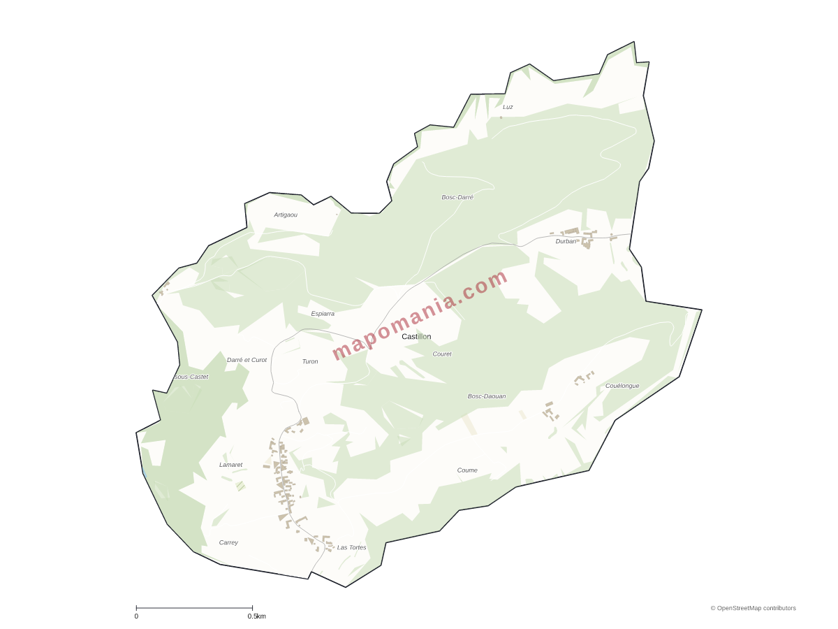 Carte de Castillon à personnaliser