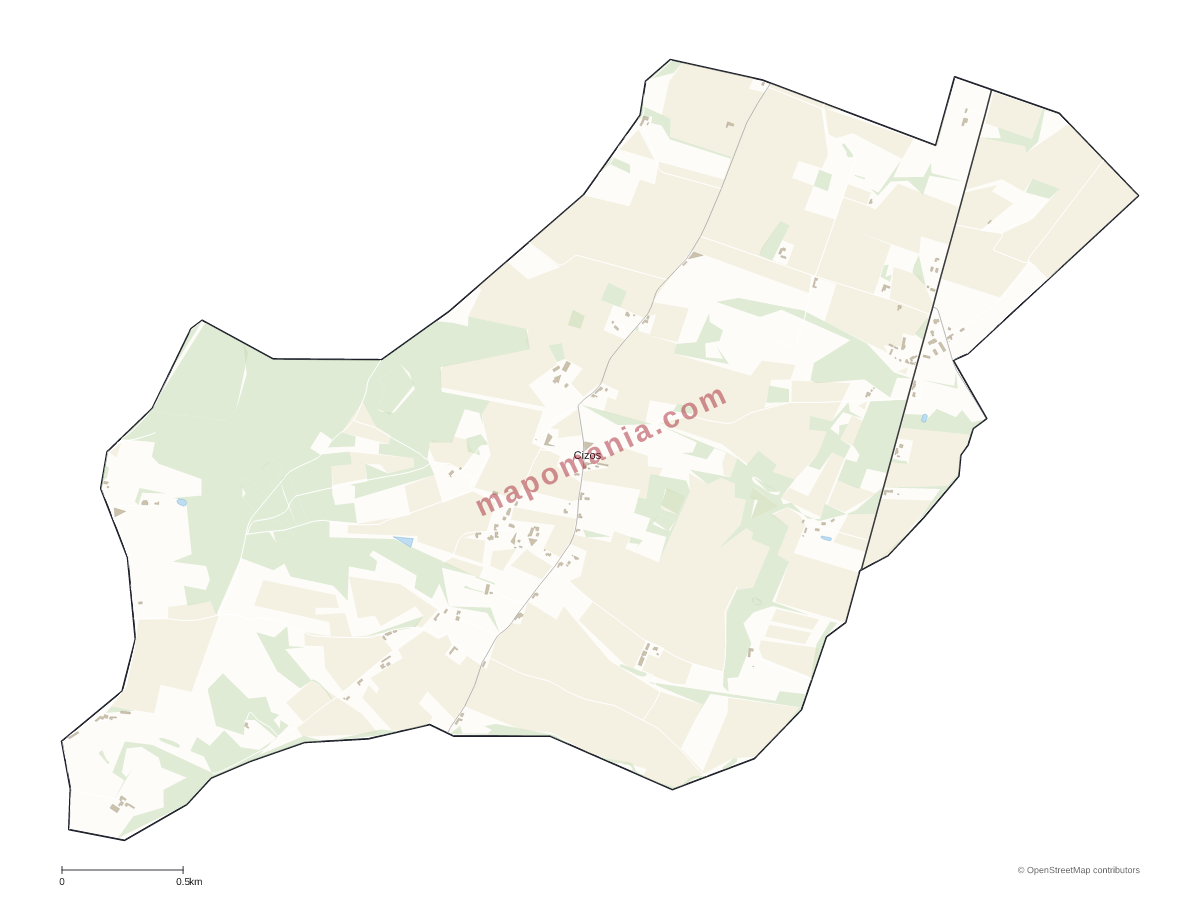 Carte de Cizos à personnaliser