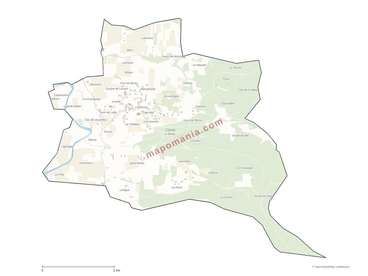 Carte de Clarac à personnaliser