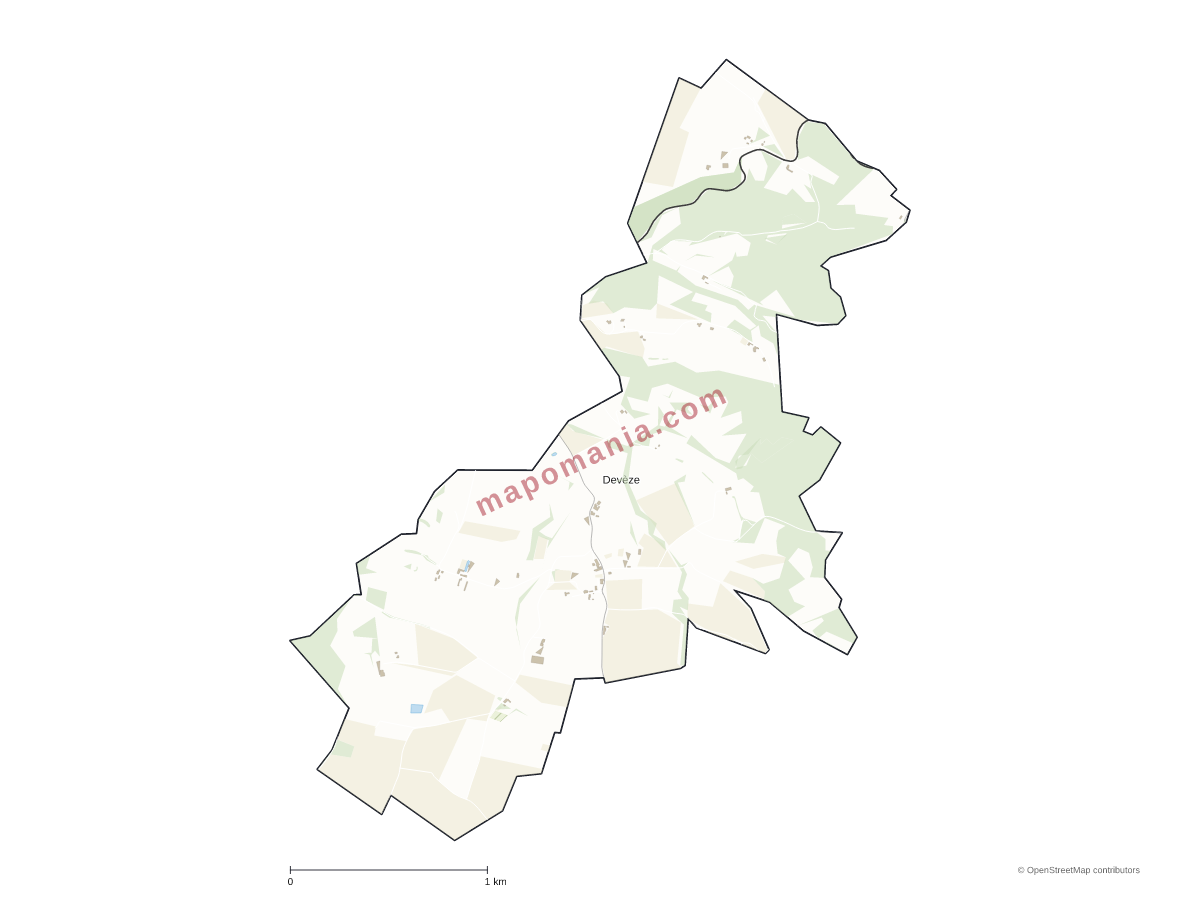 Carte de Devèze à personnaliser