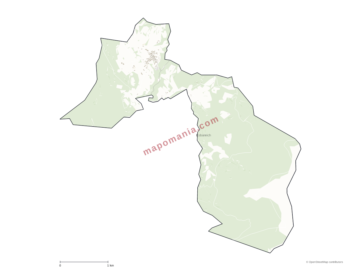 Carte de Esbareich à personnaliser
