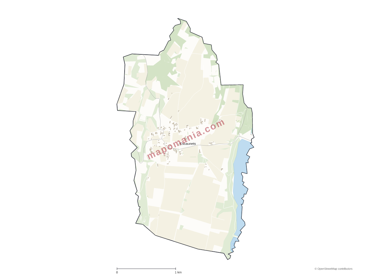 Carte de Escaunets à personnaliser
