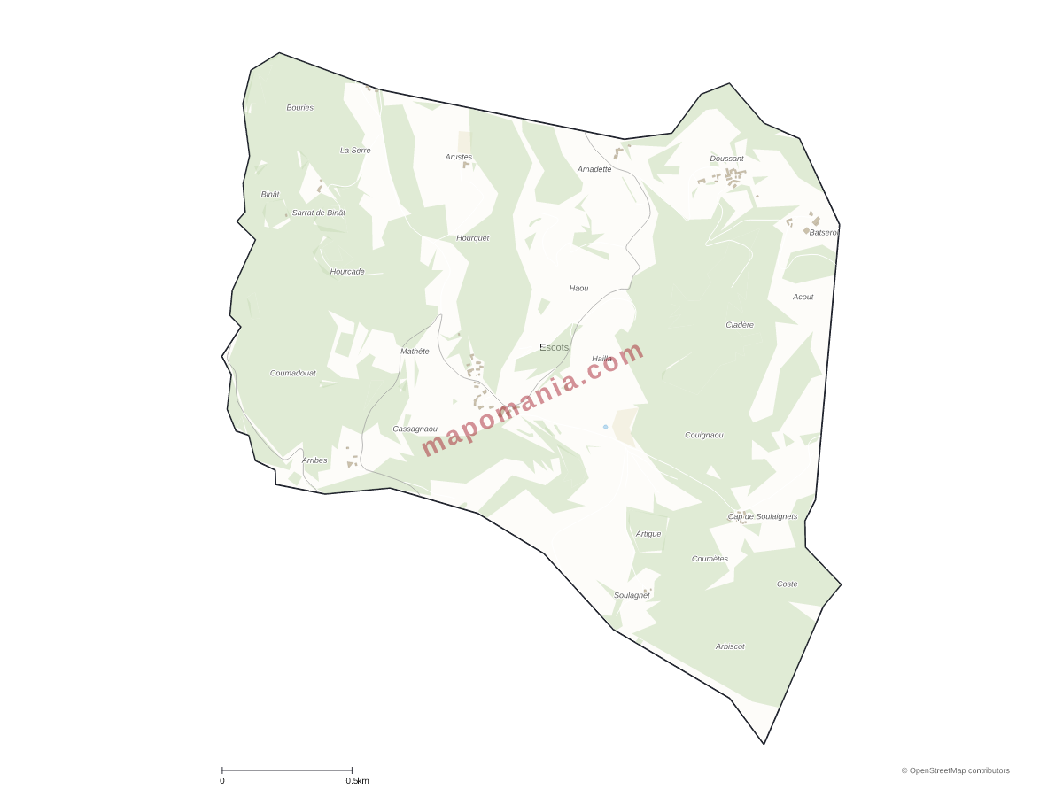 Carte de Escots à personnaliser