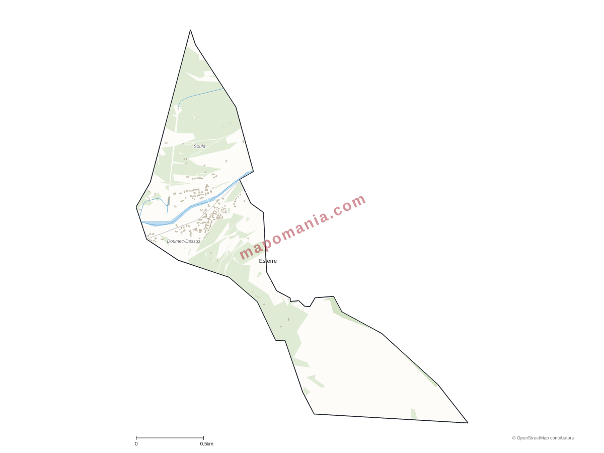 Carte de Esterre à personnaliser