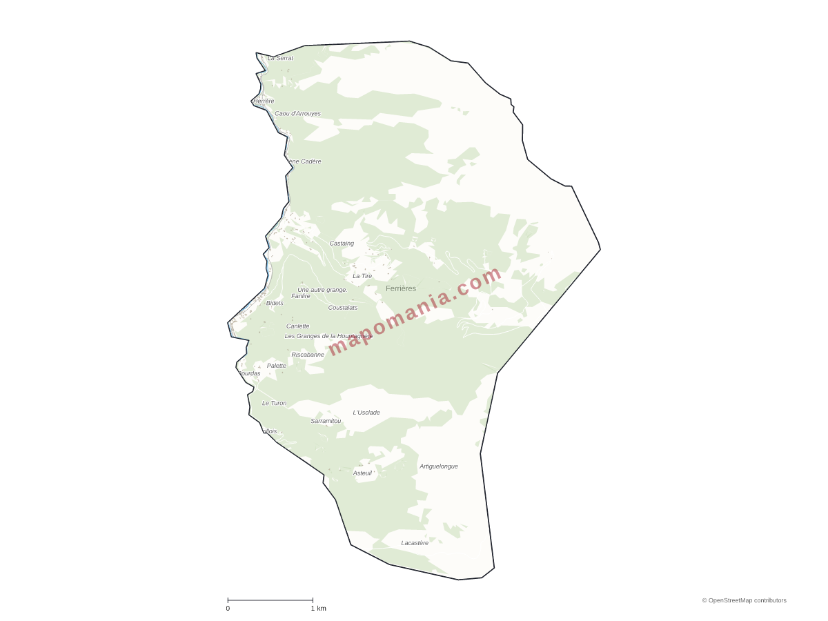Carte de Ferrières à personnaliser