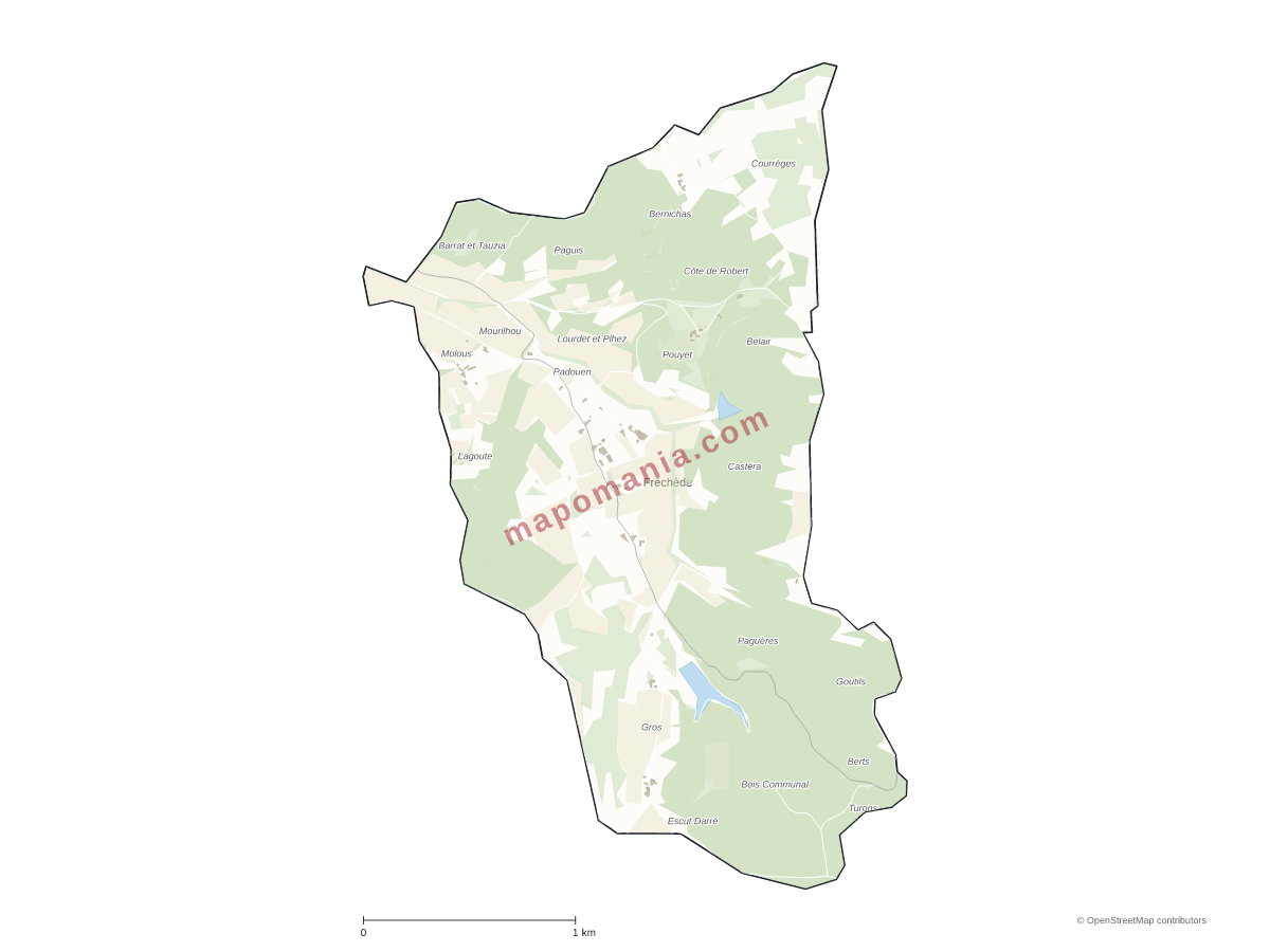 Carte de Fréchède à personnaliser
