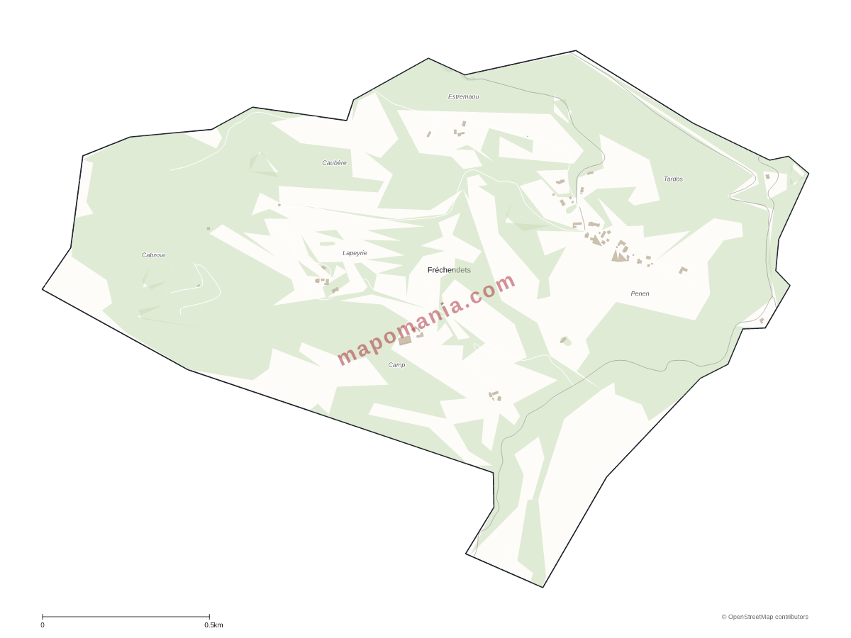 Carte de Fréchendets à personnaliser