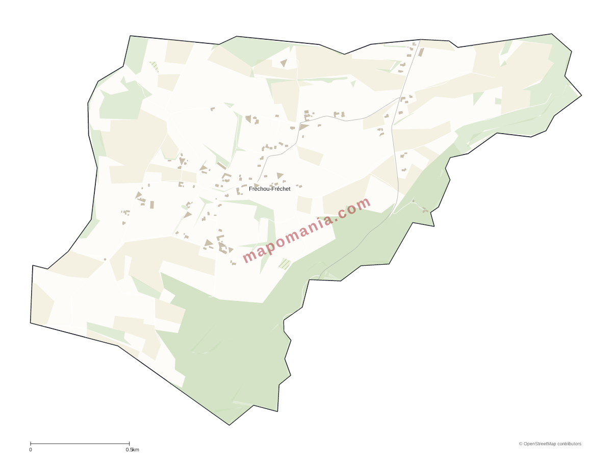 Carte de Fréchou-Fréchet à personnaliser