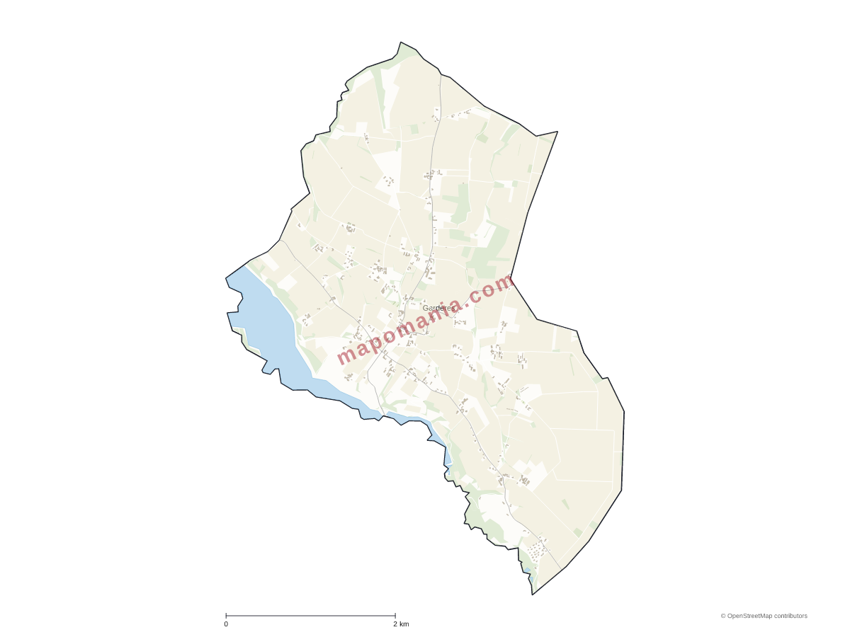 Carte de Gardères à personnaliser
