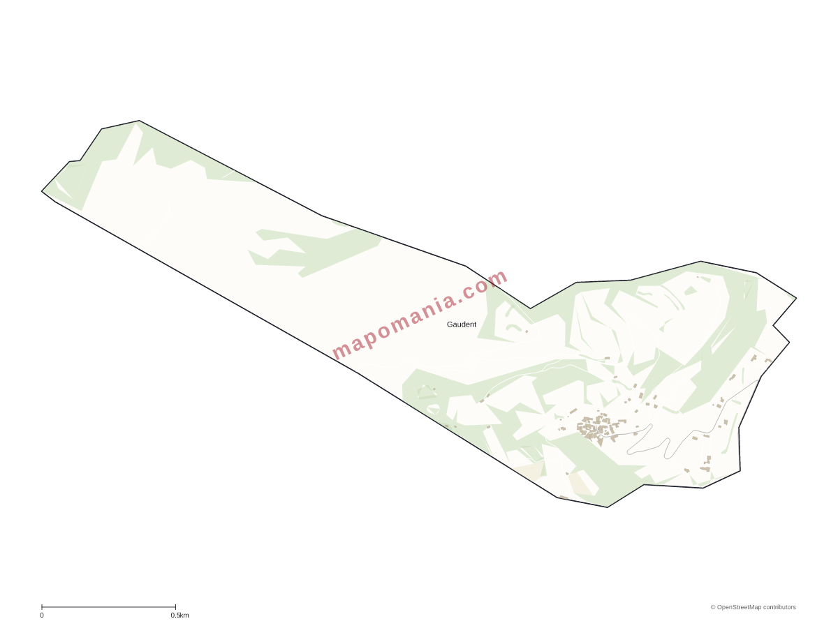 Carte de Gaudent à personnaliser
