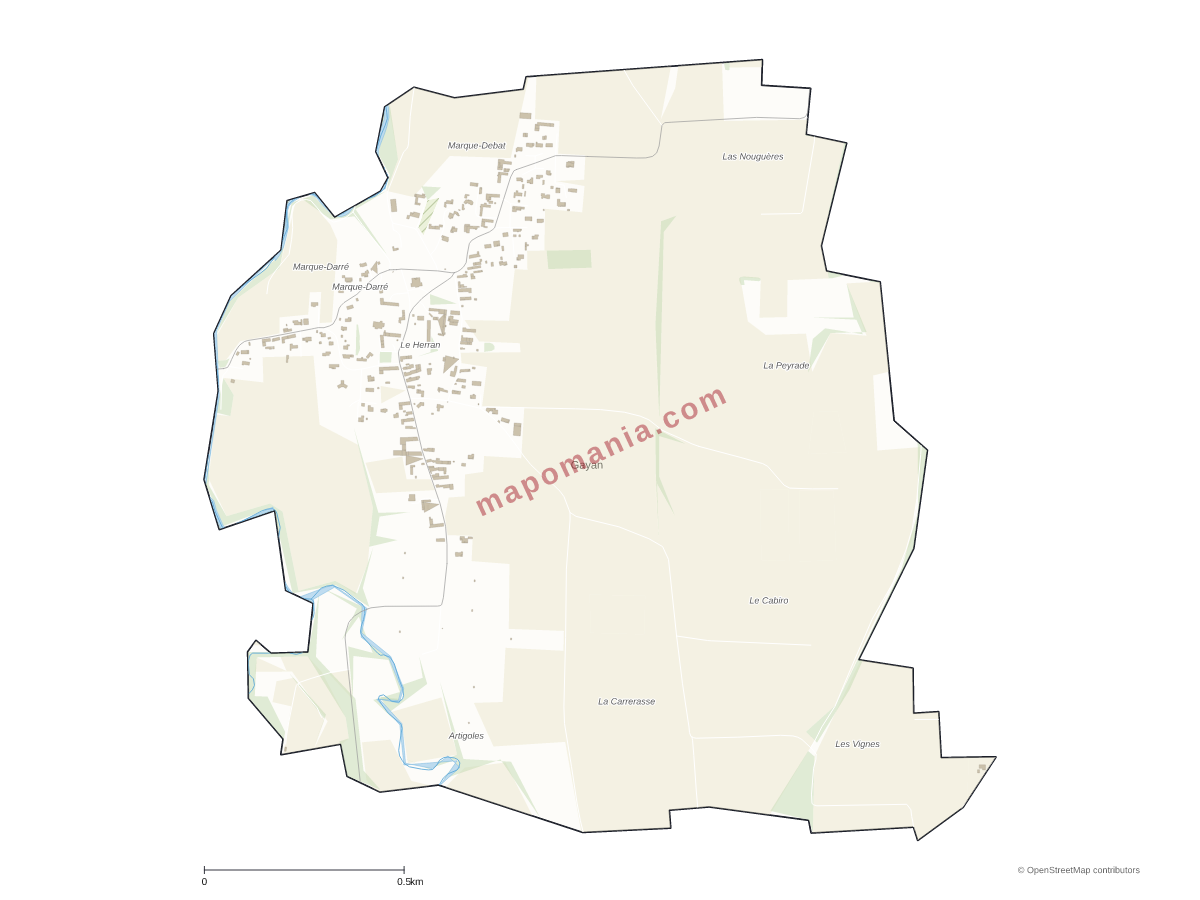 Carte de Gayan à personnaliser