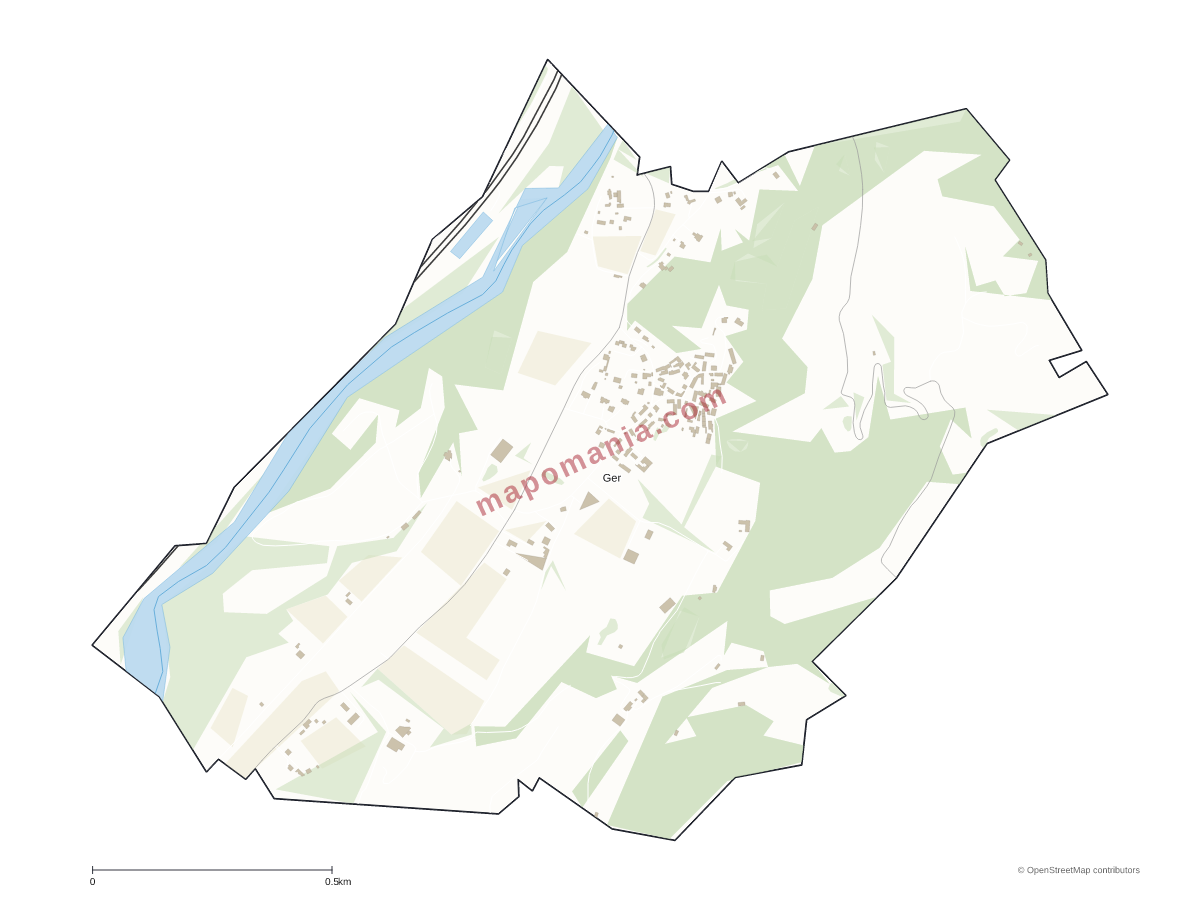 Carte de Ger à personnaliser