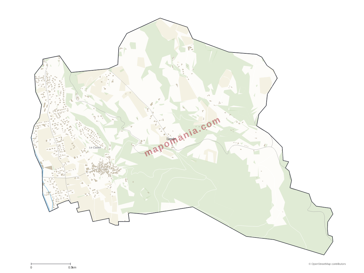 Carte de Gerde à personnaliser