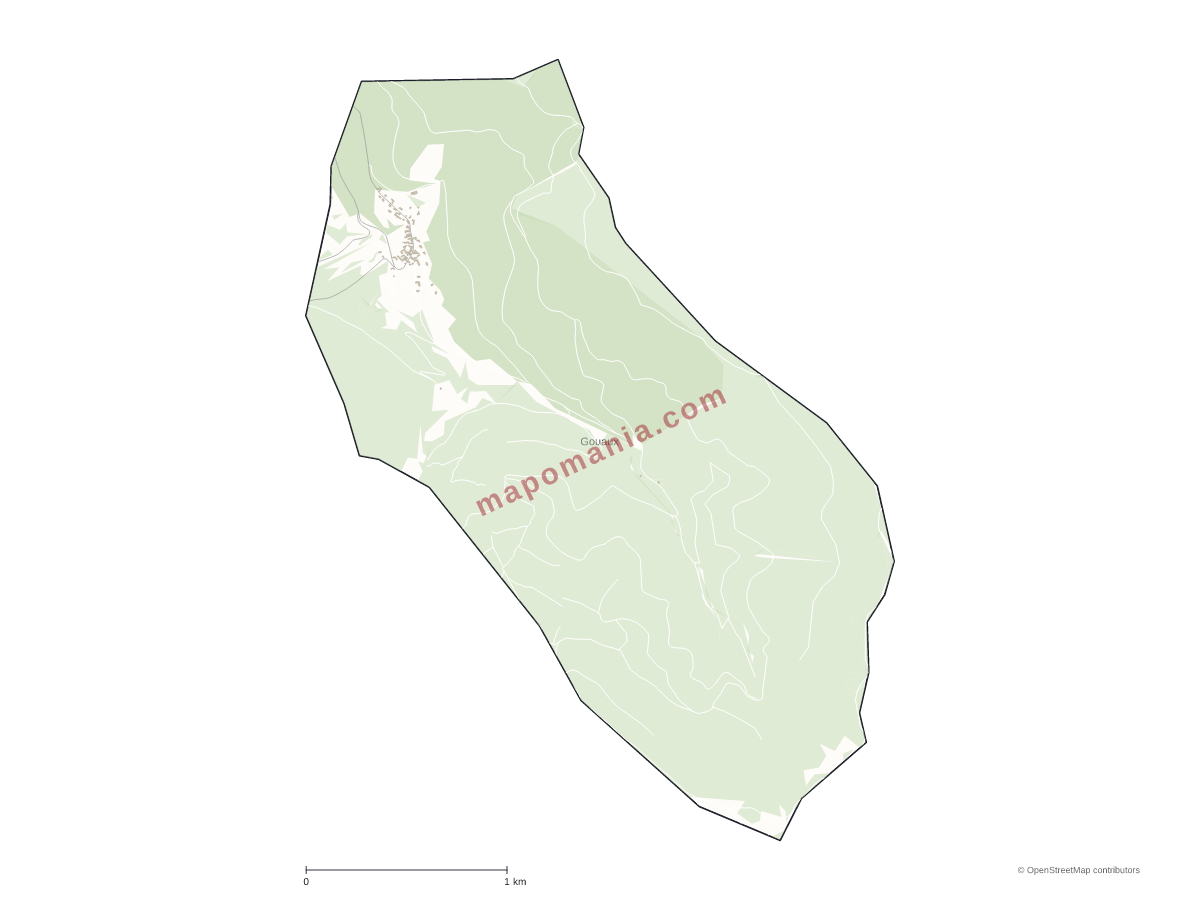 Carte de Gouaux à personnaliser