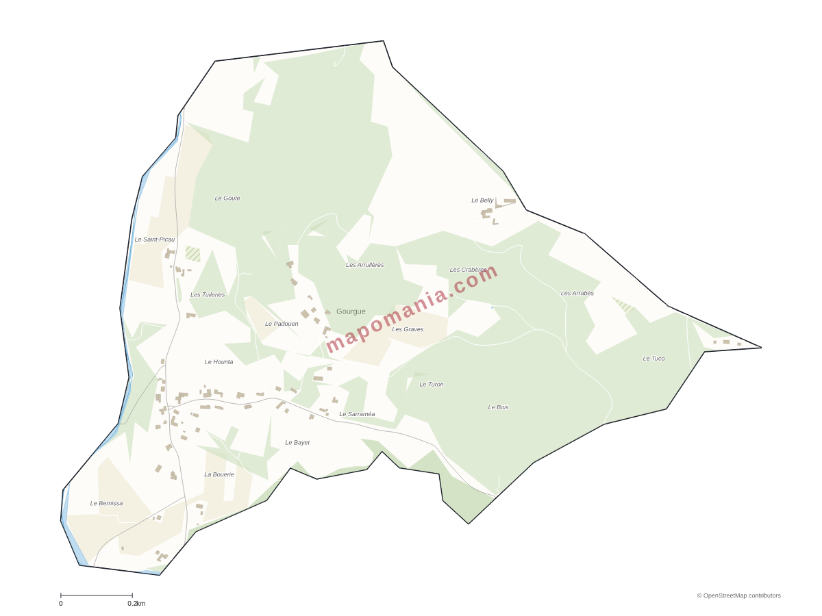 Carte de Gourgue à personnaliser