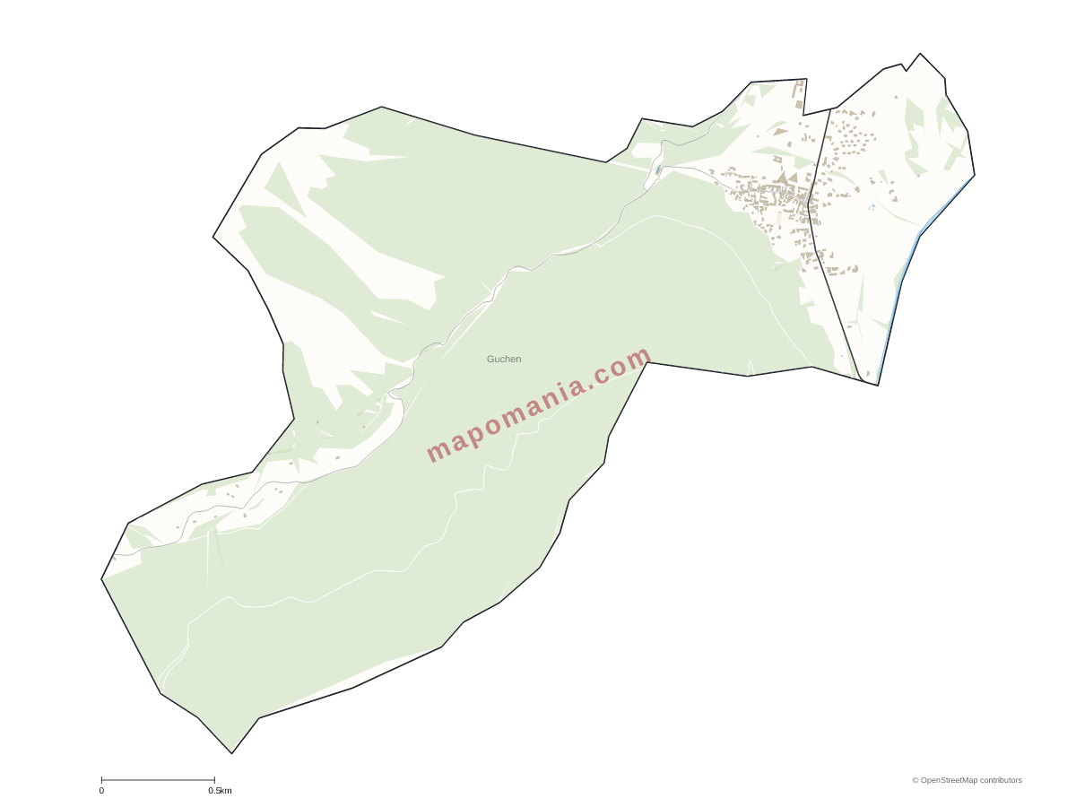 Carte de Guchen à personnaliser