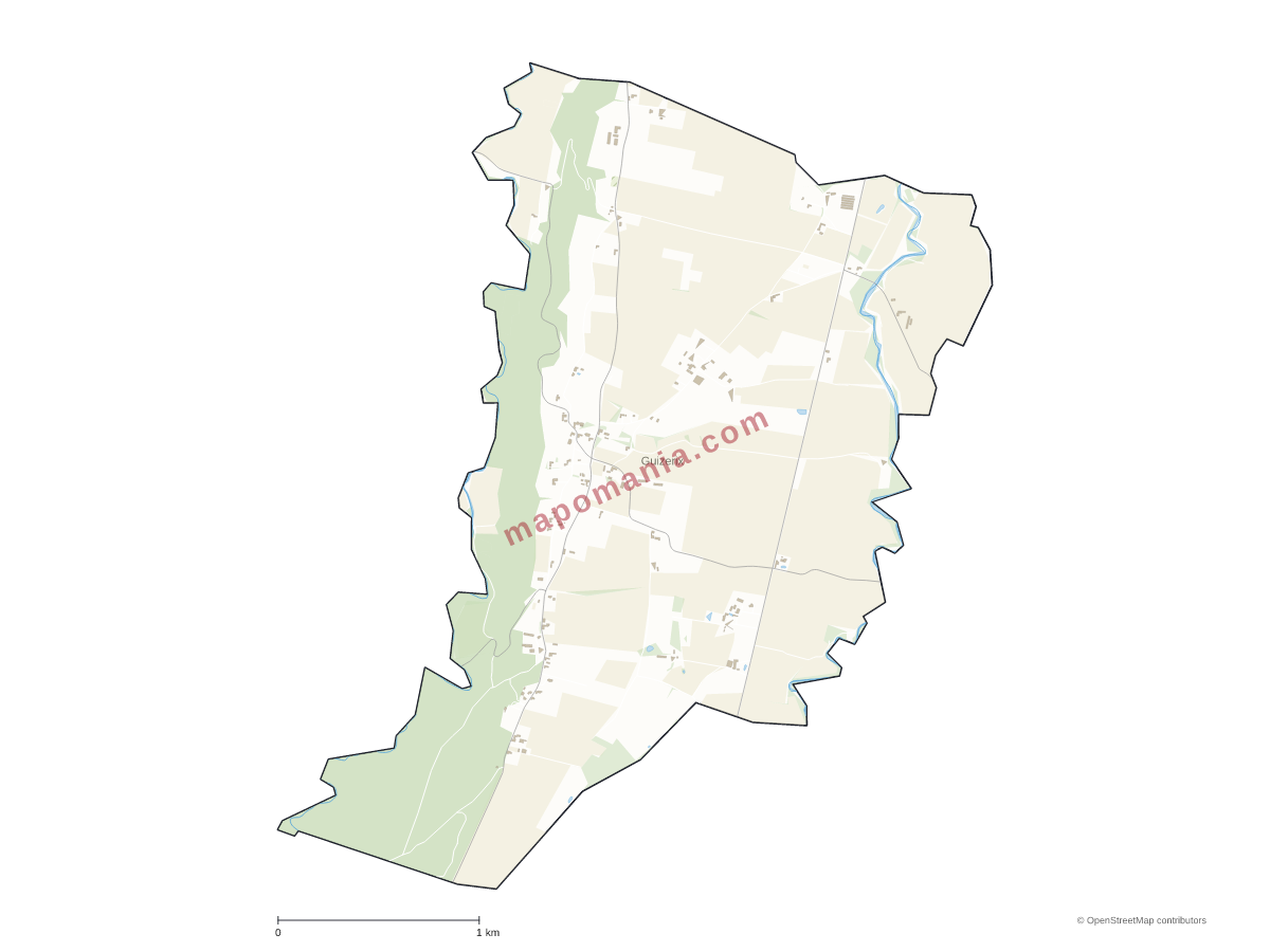 Carte de Guizerix à personnaliser
