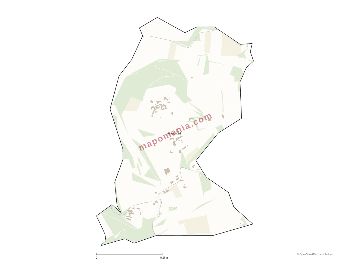 Carte de Hautaget à personnaliser