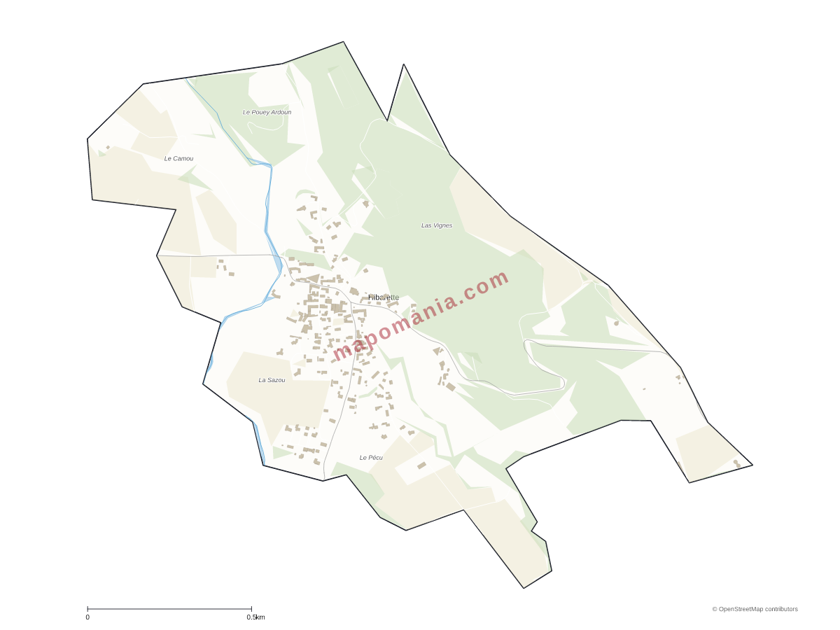 Carte de Hibarette à personnaliser