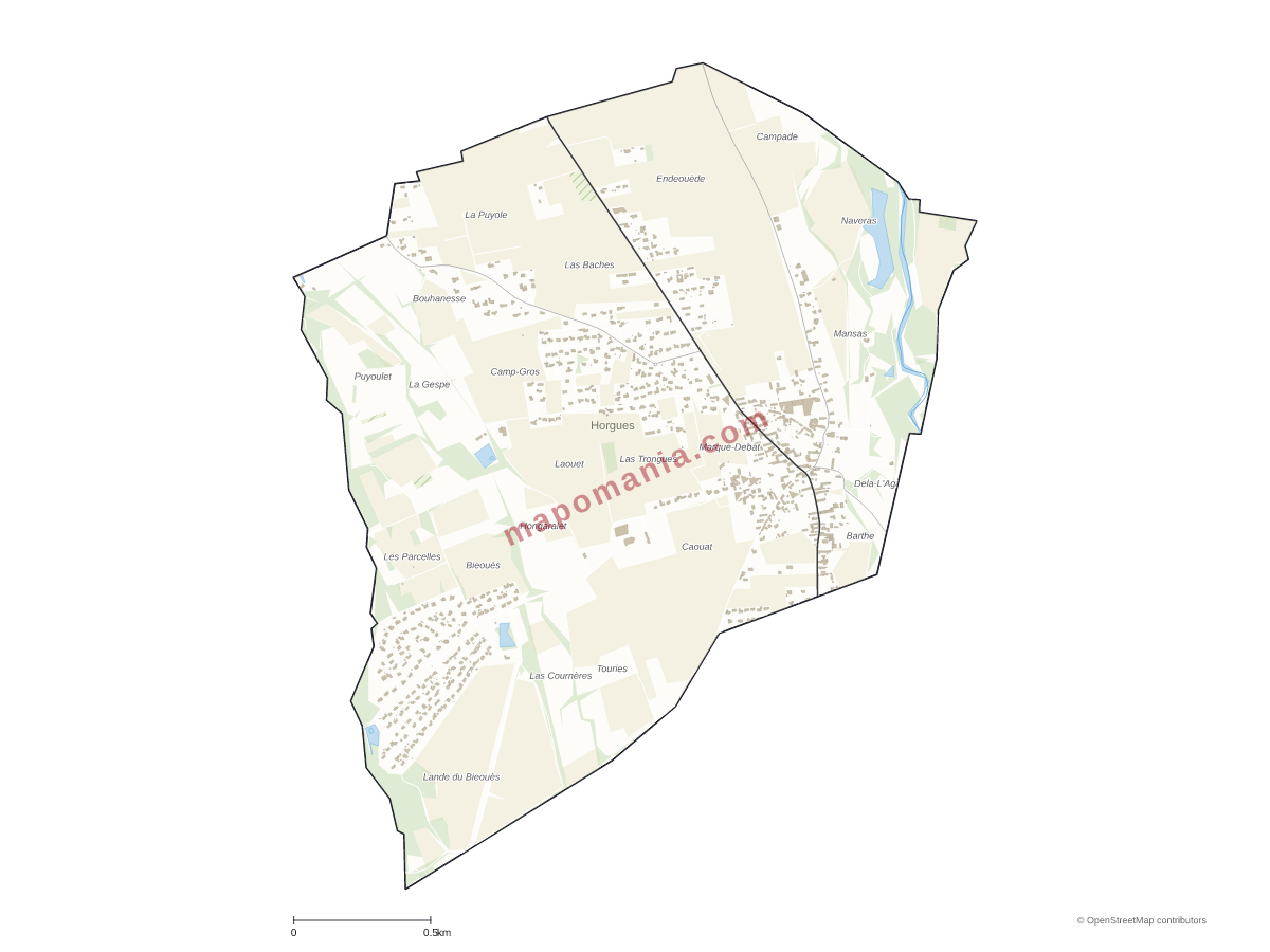 Carte de Horgues à personnaliser
