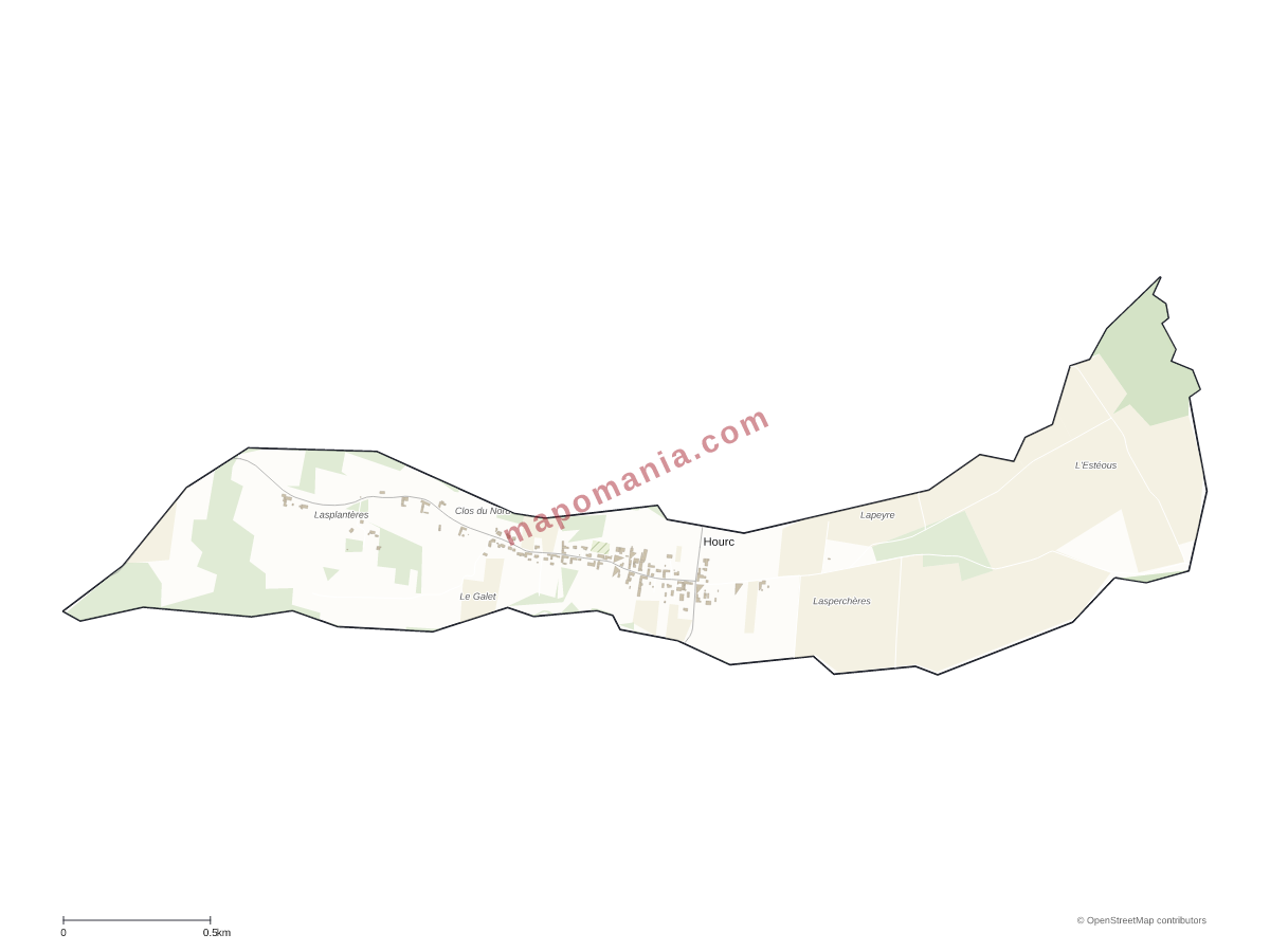 Carte de Hourc à personnaliser