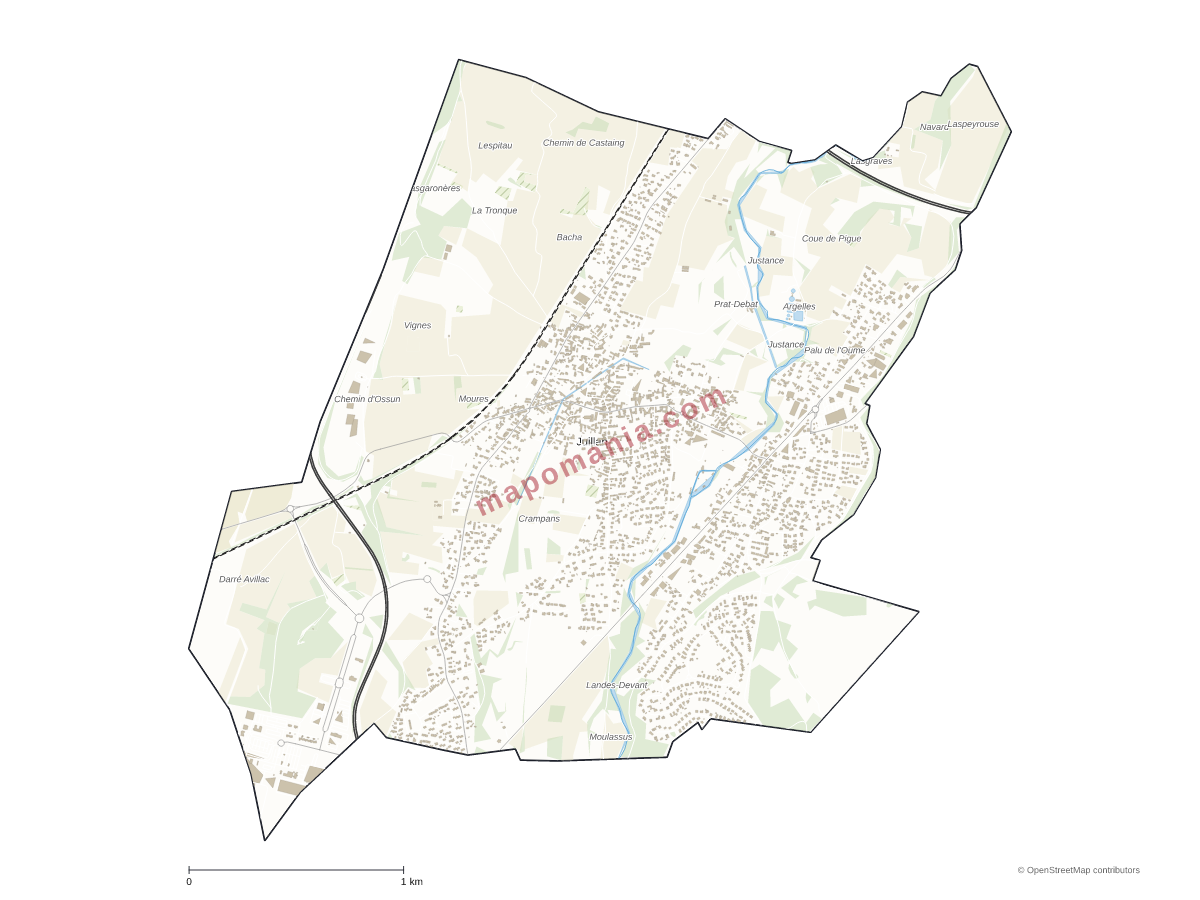 Carte de Juillan à personnaliser
