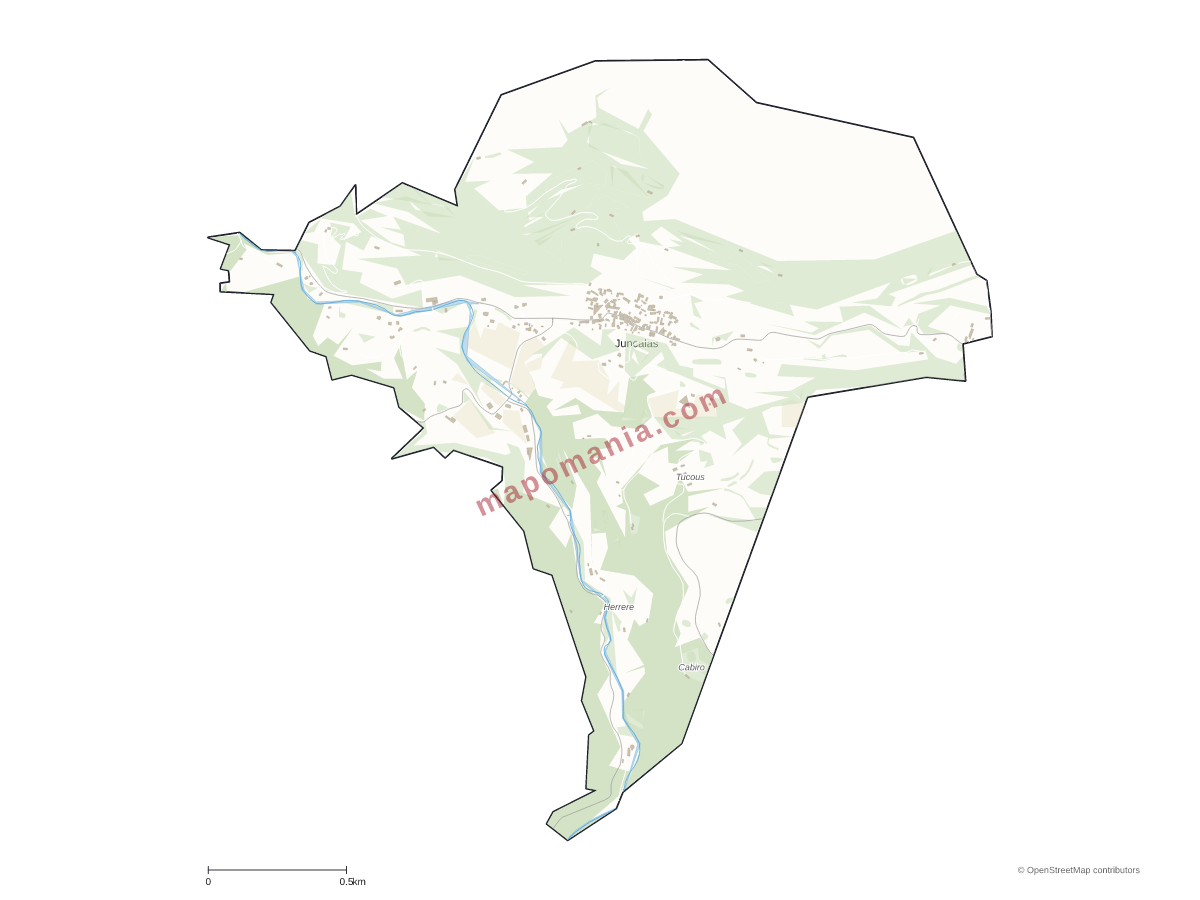 Carte de Juncalas à personnaliser