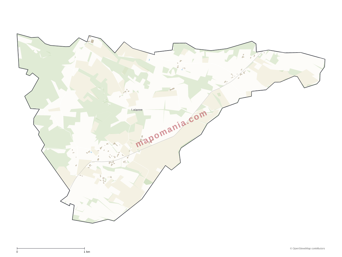Carte de Lalanne à personnaliser