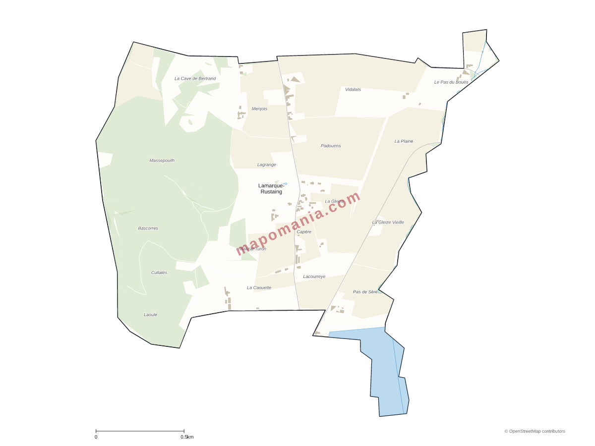 Carte de Lamarque-Rustaing à personnaliser