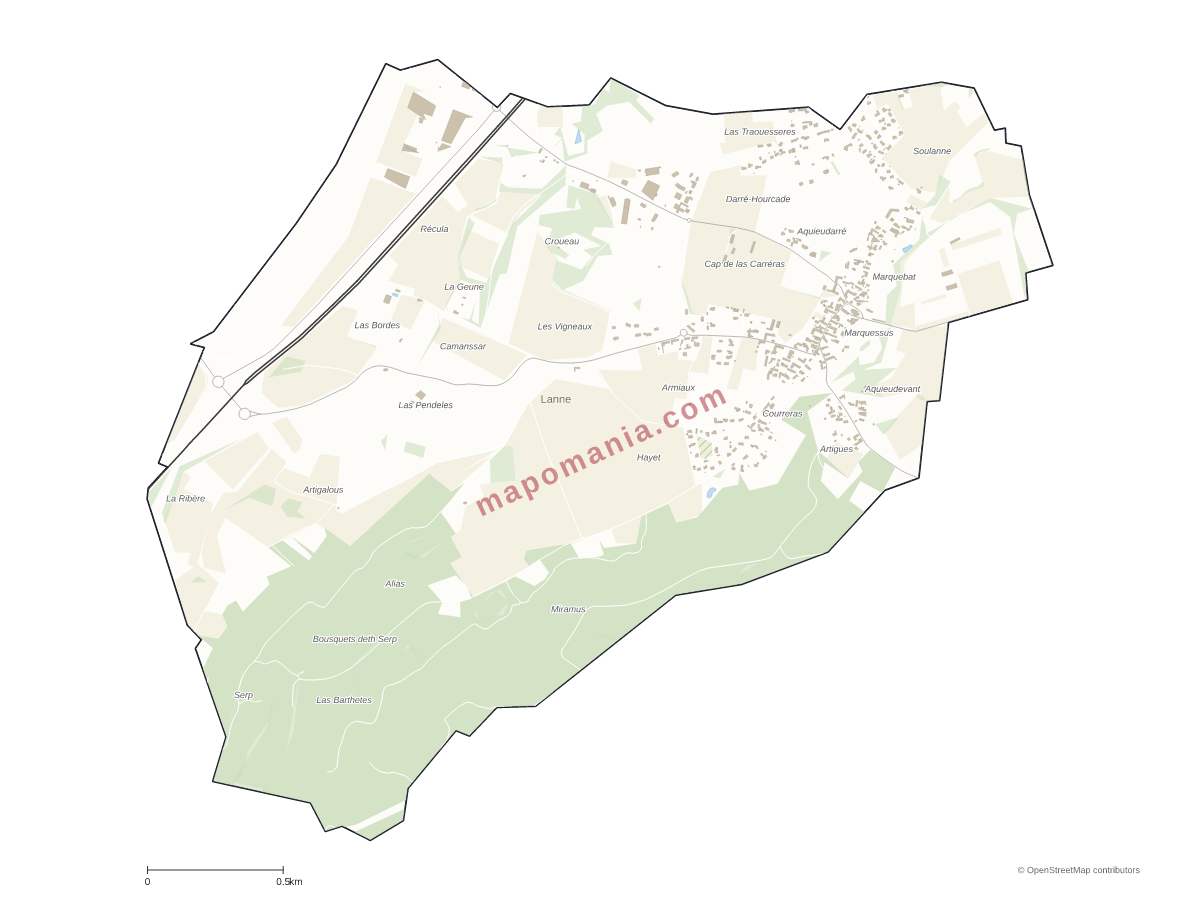 Carte de Lanne à personnaliser