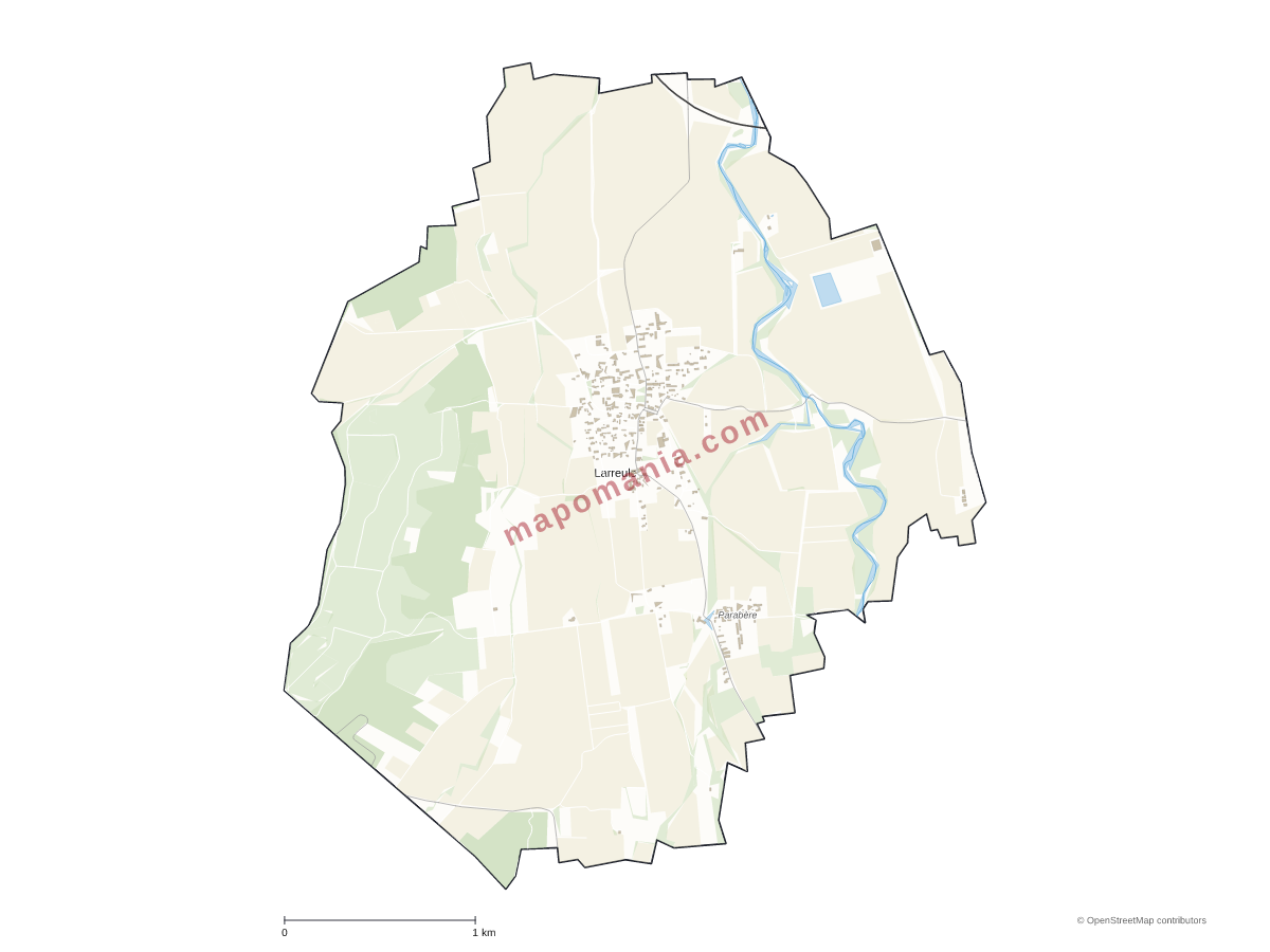Carte de Larreule à personnaliser