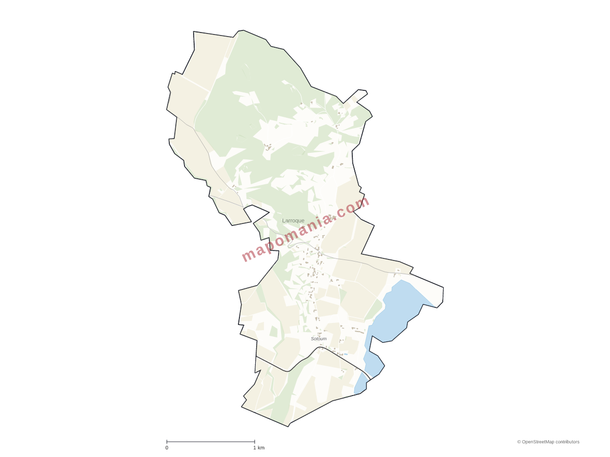 Carte de Larroque à personnaliser