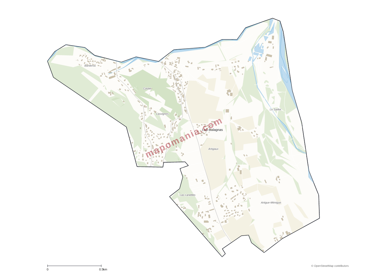 Carte de Lau-Balagnas à personnaliser