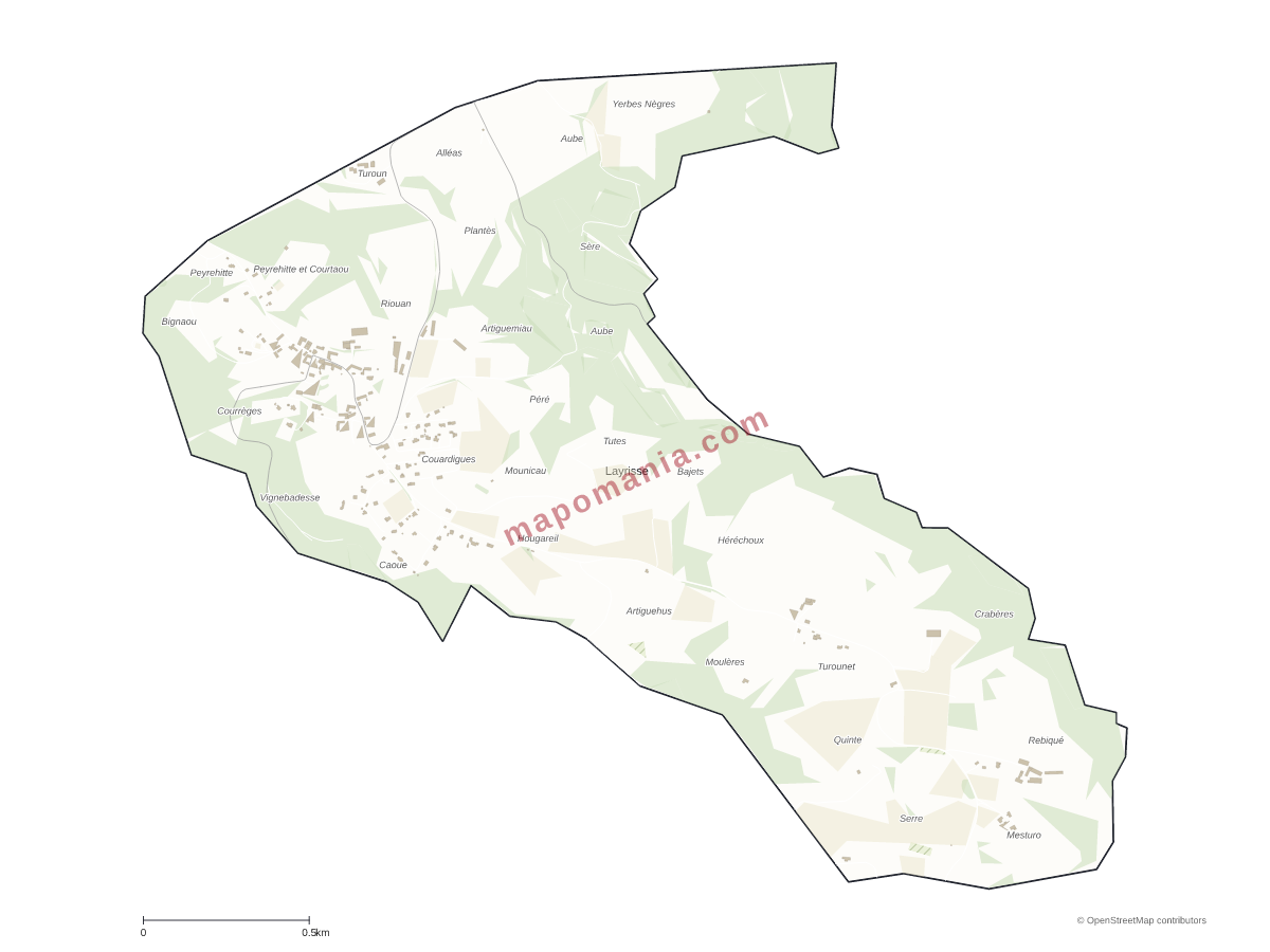 Carte de Layrisse à personnaliser