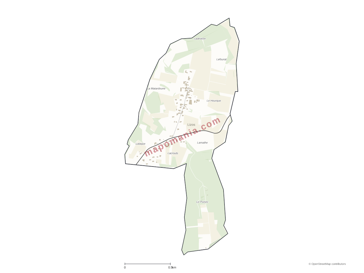 Carte de Lizos à personnaliser