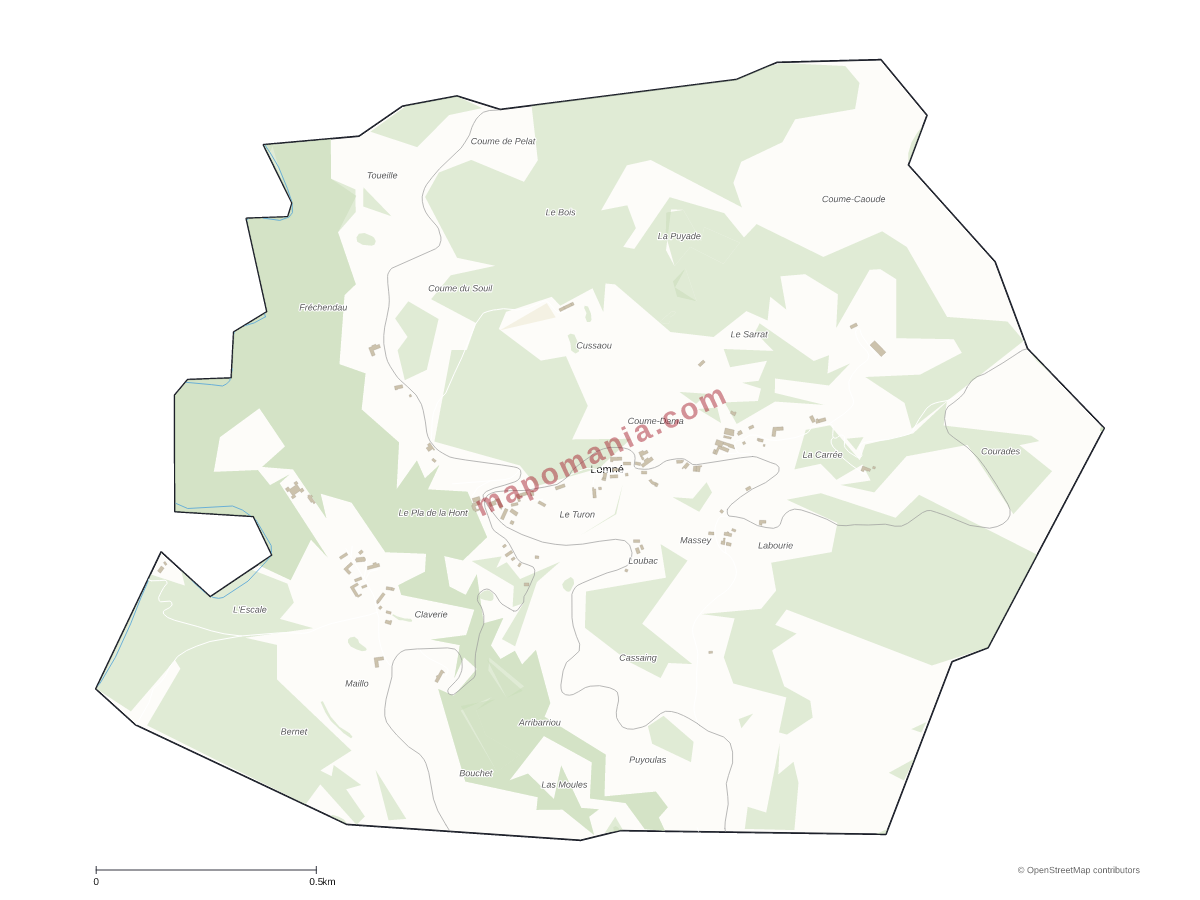 Carte de Lomné à personnaliser