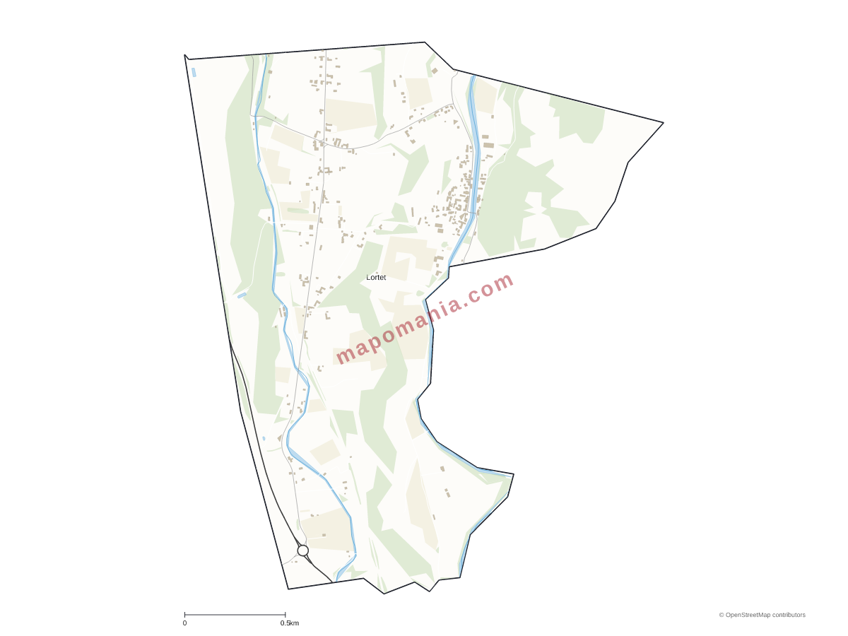 Carte de Lortet à personnaliser