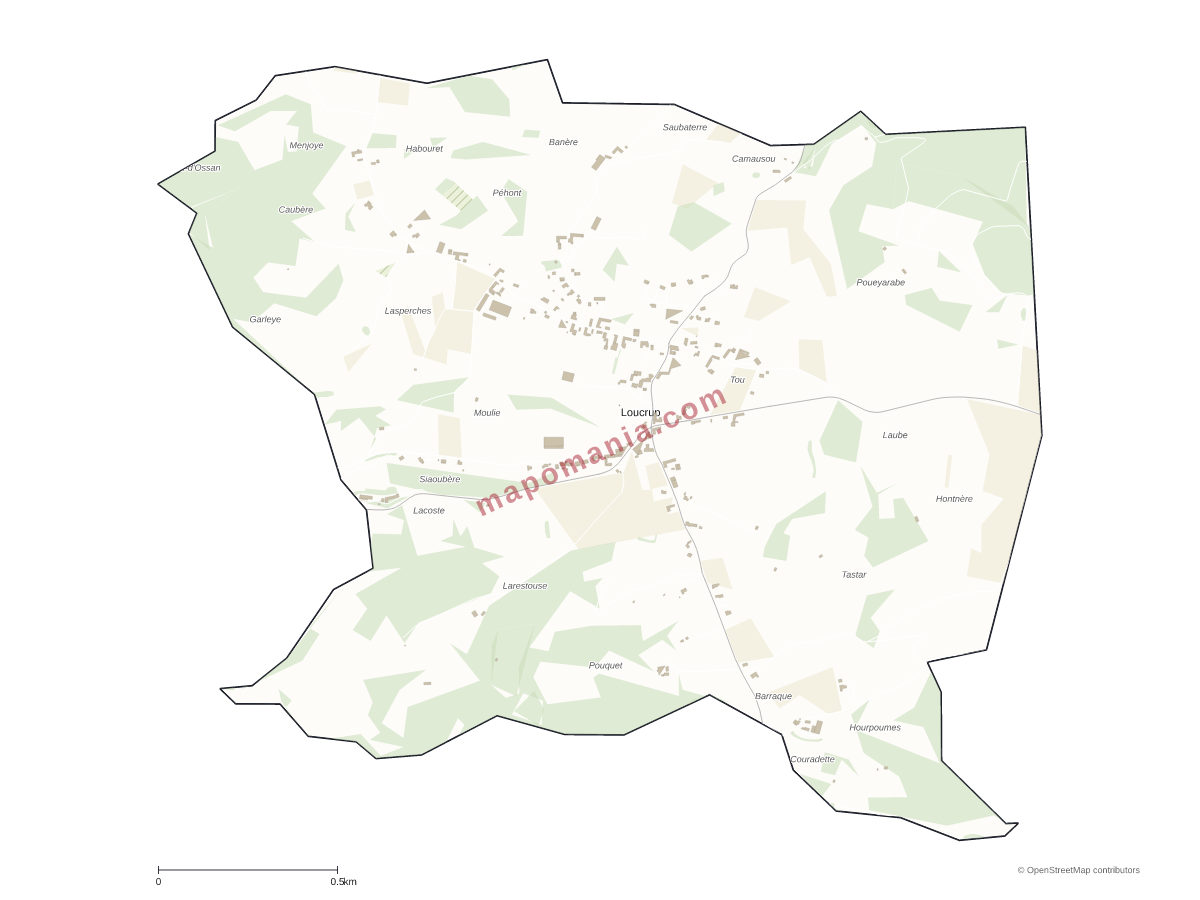Carte de Loucrup à personnaliser