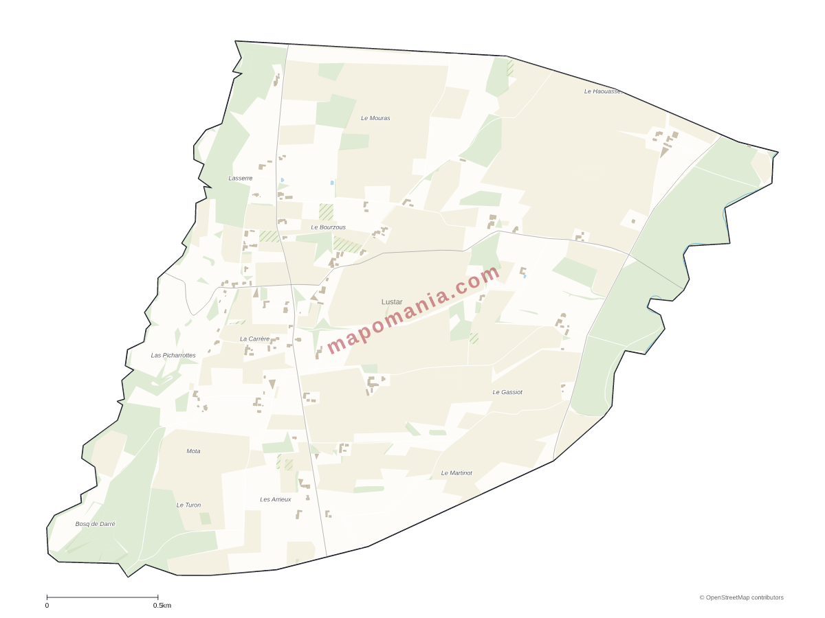 Carte de Lustar à personnaliser