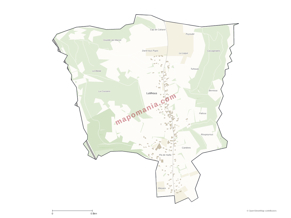 Carte de Lutilhous à personnaliser