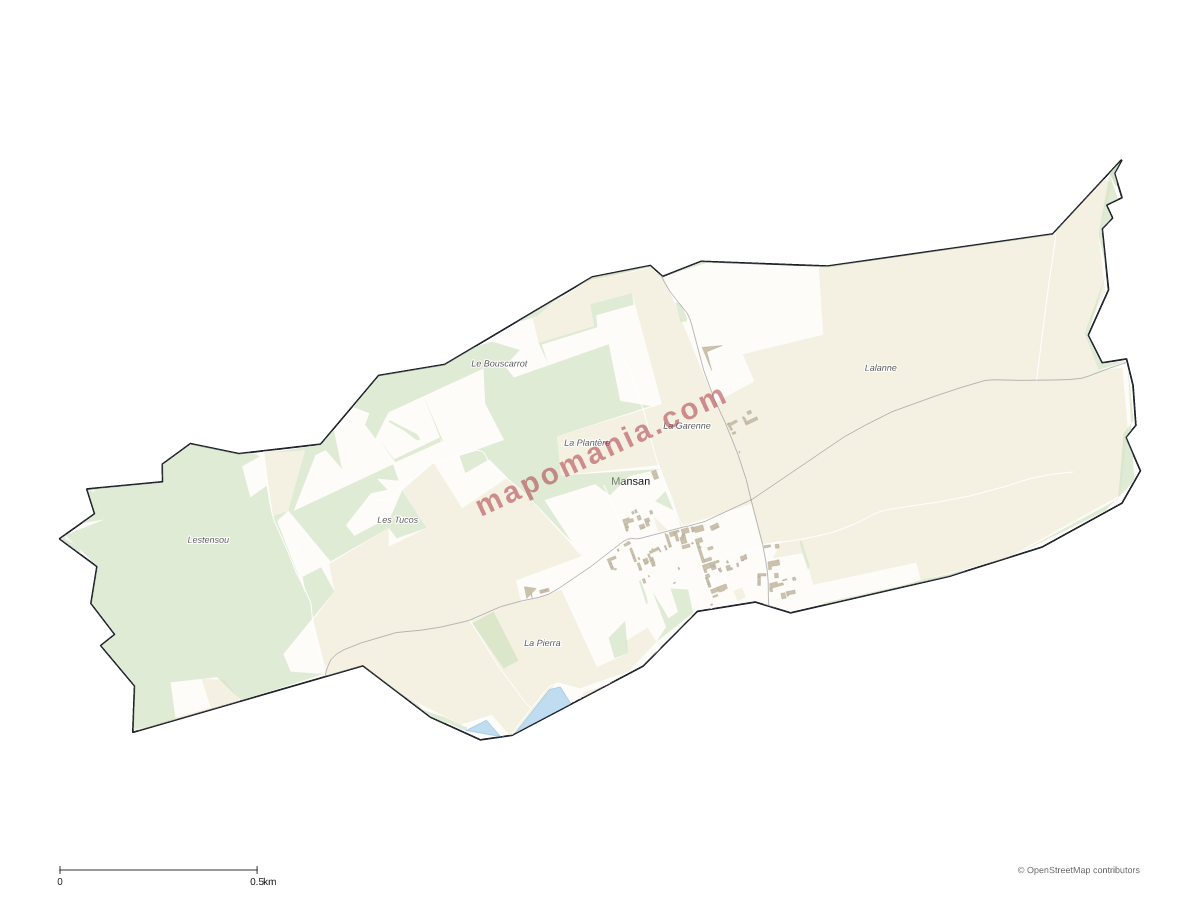 Carte de Mansan à personnaliser
